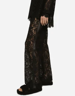 Cordonetto lace jogging pants
