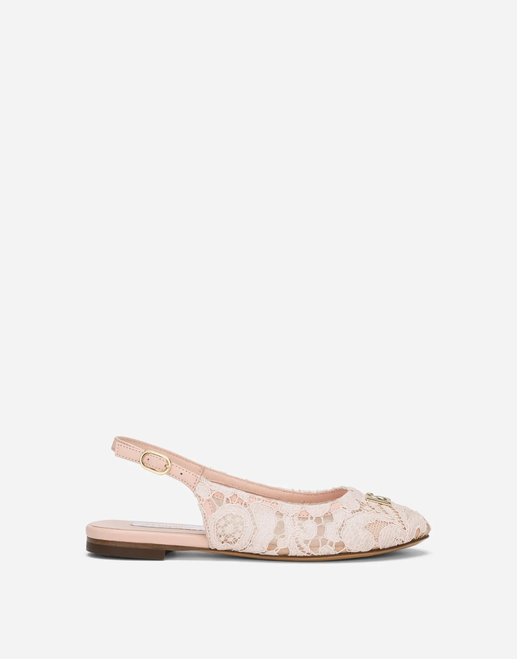 Cordonetto lace slingbacks with DG logo