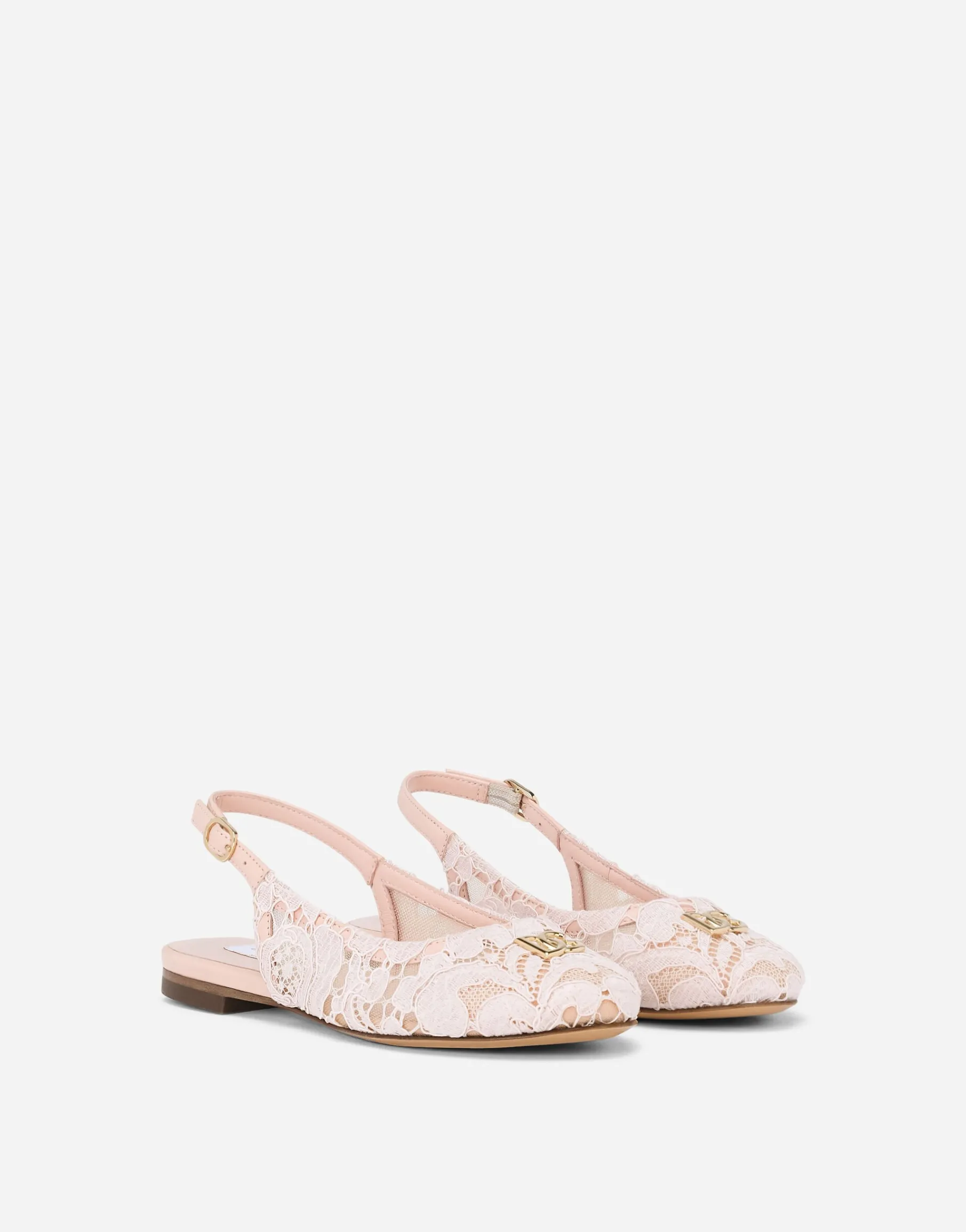 Cordonetto lace slingbacks with DG logo