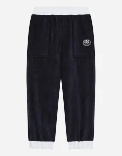 Corduroy jogging pants with DG logo