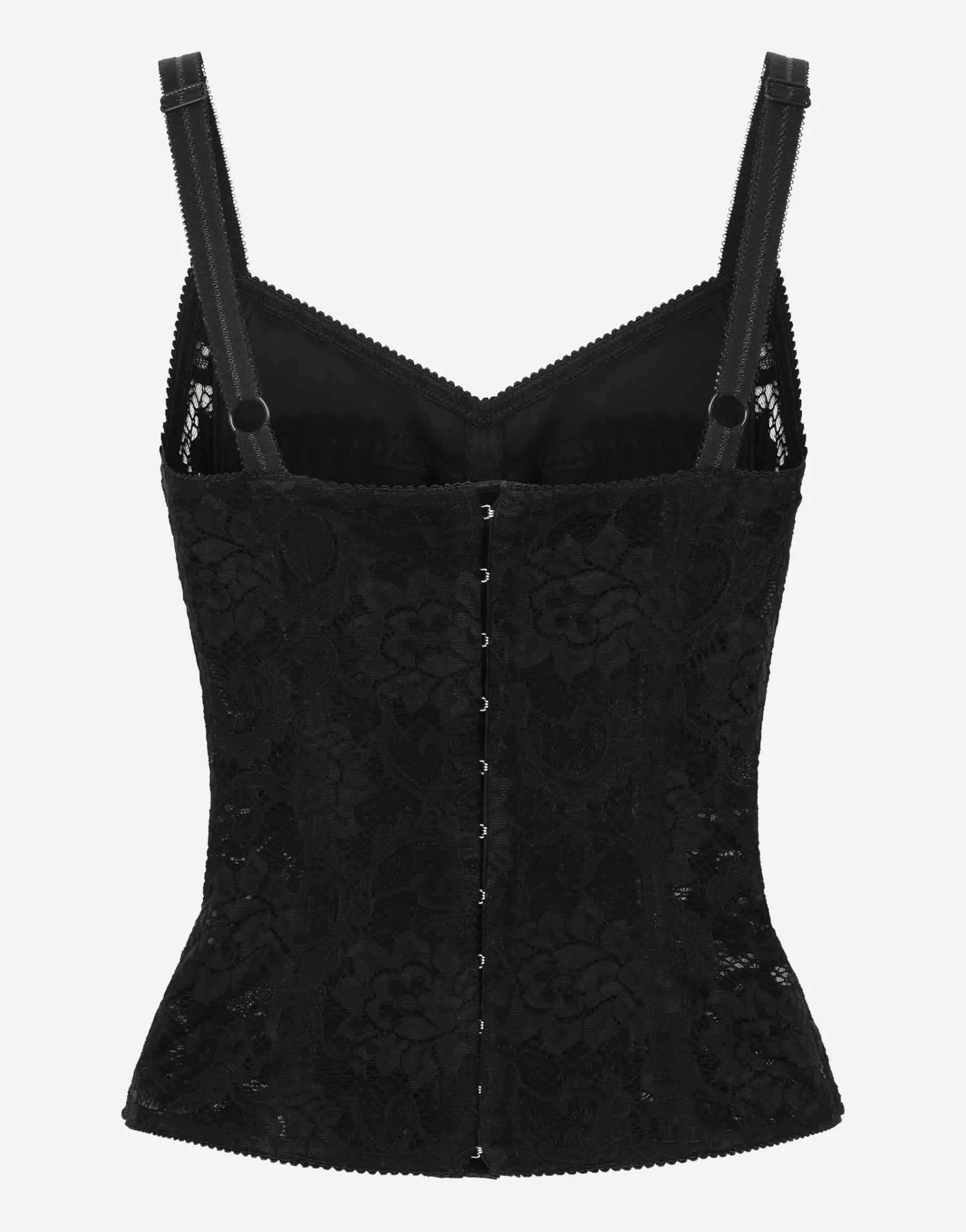 Corset lace and satin top