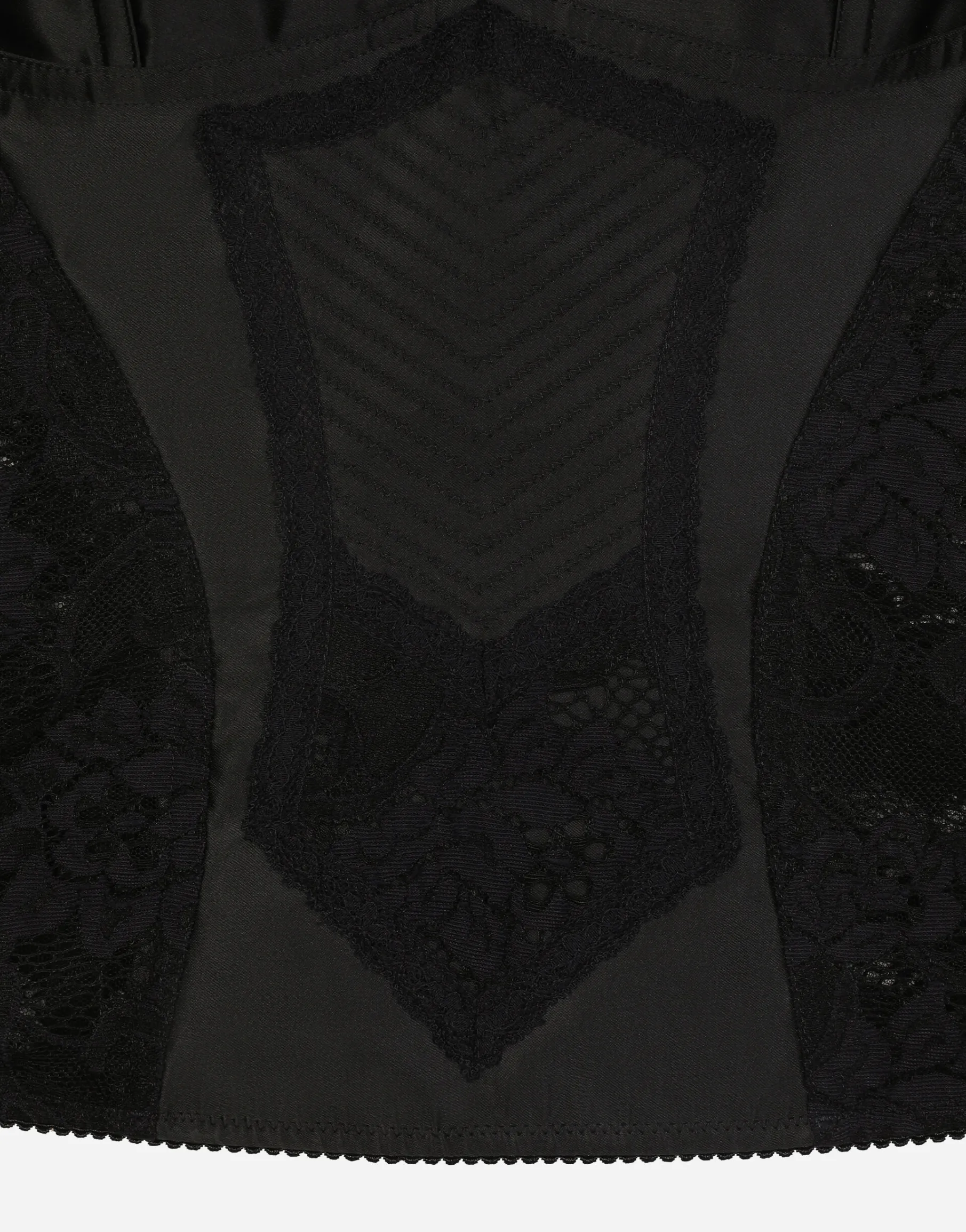 Corset lace and satin top