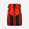 Corset-style miniskirt with laces and eyelets