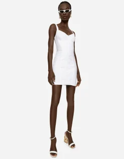 Corset-style slip dress