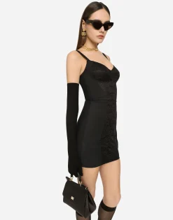 Corset-style slip dress