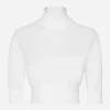 Cotton and silk cropped sweater