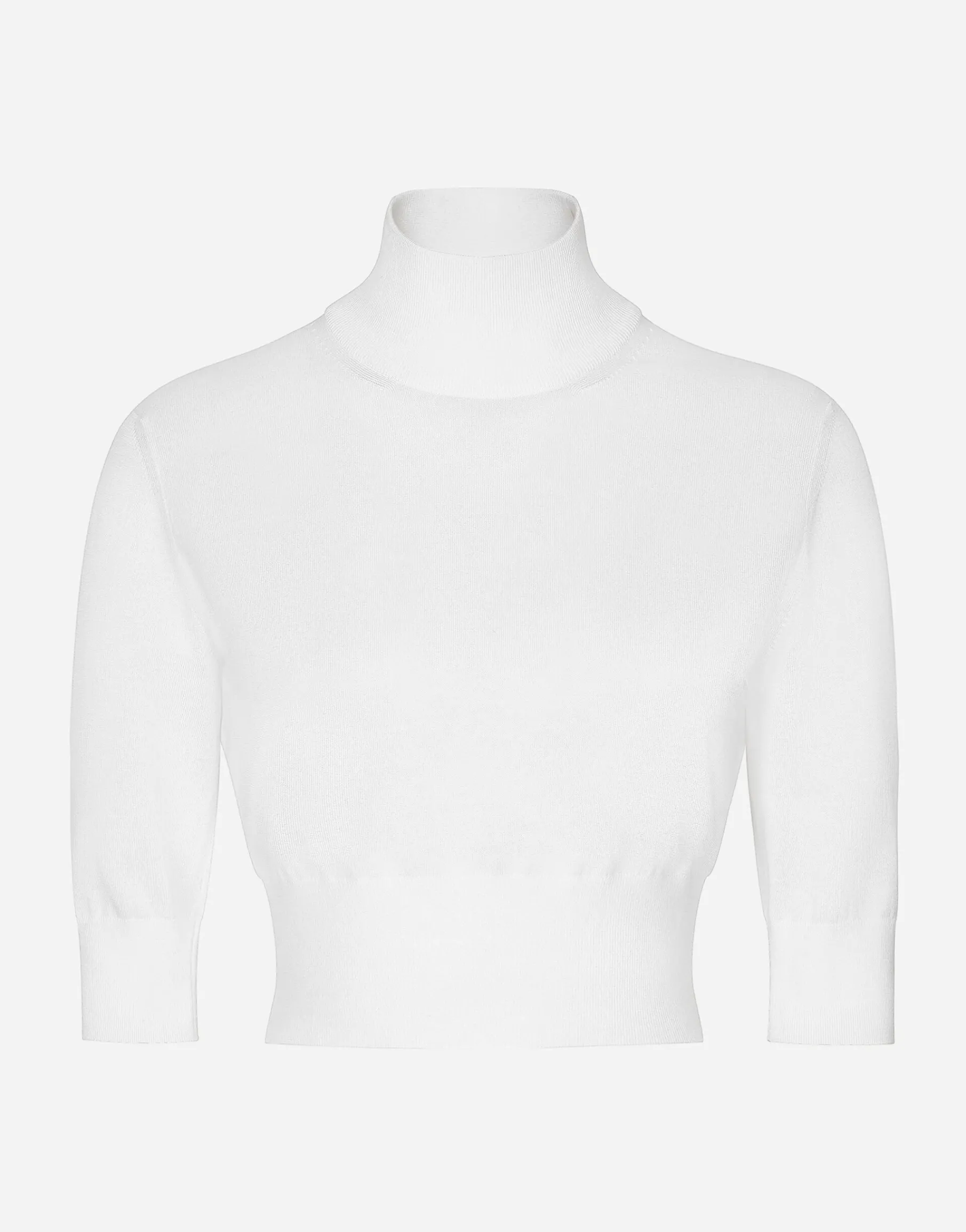 Cotton and silk cropped sweater