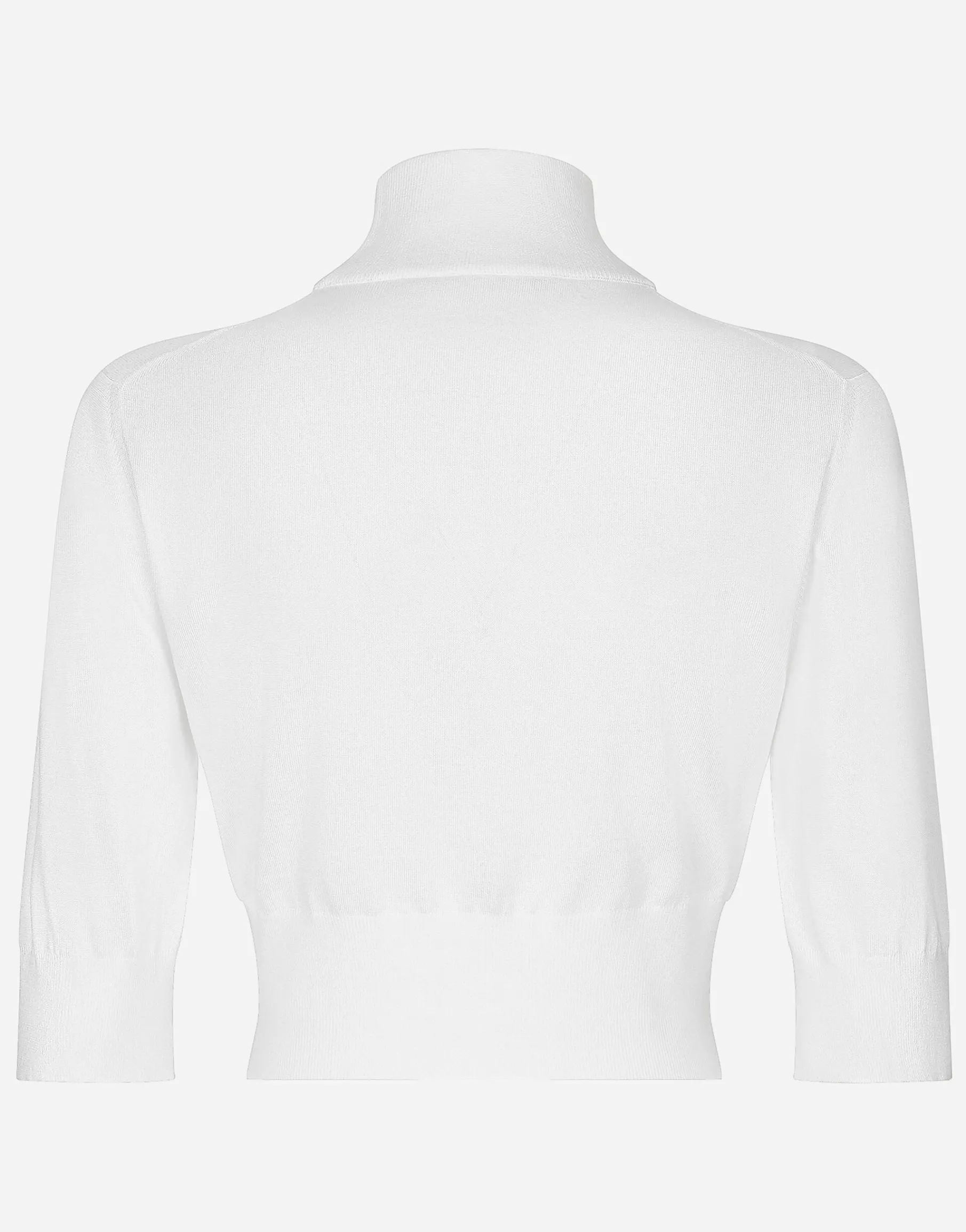 Cotton and silk cropped sweater