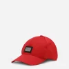 Cotton baseball cap with logo tag