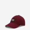 Cotton baseball cap with logo tag