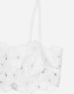 Cotton bralette top with cut-out embroidery and rhinestone embellishment