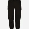 Cotton cargo pants with branded tag