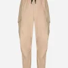 Cotton cargo pants with branded tag