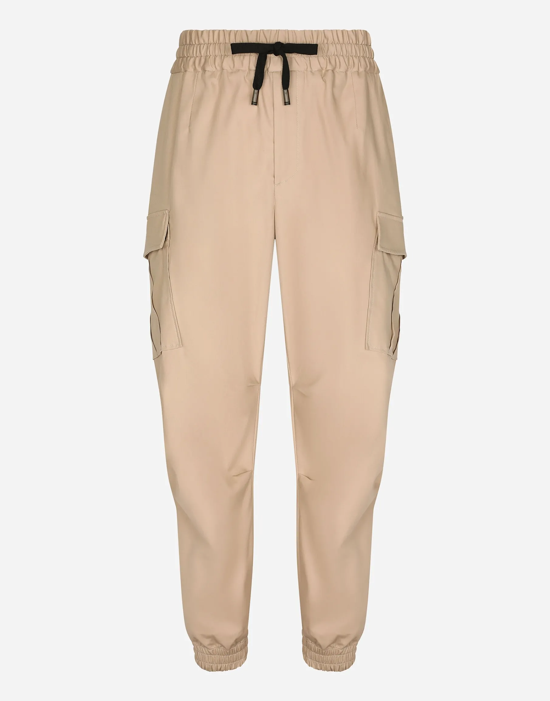Cotton cargo pants with branded tag