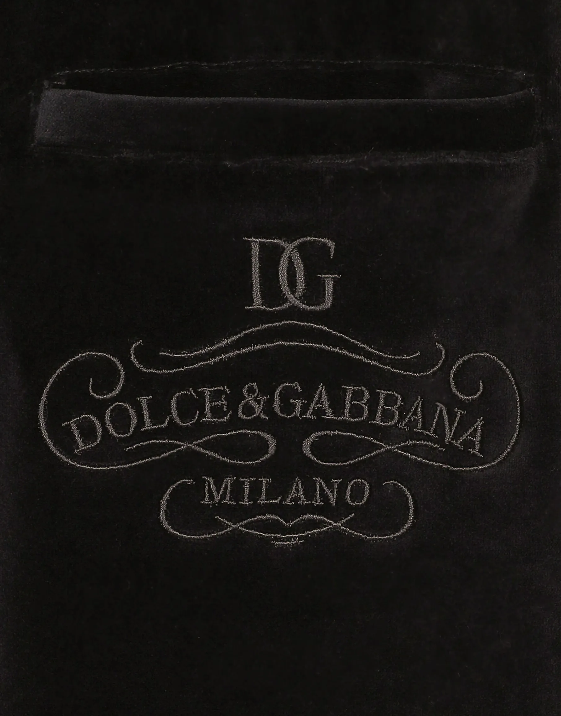 Cotton chenille jogging pants with DG logo