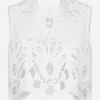 Cotton crop top with cut-out detailing