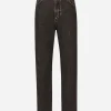 Cotton denim boyfriend jeans