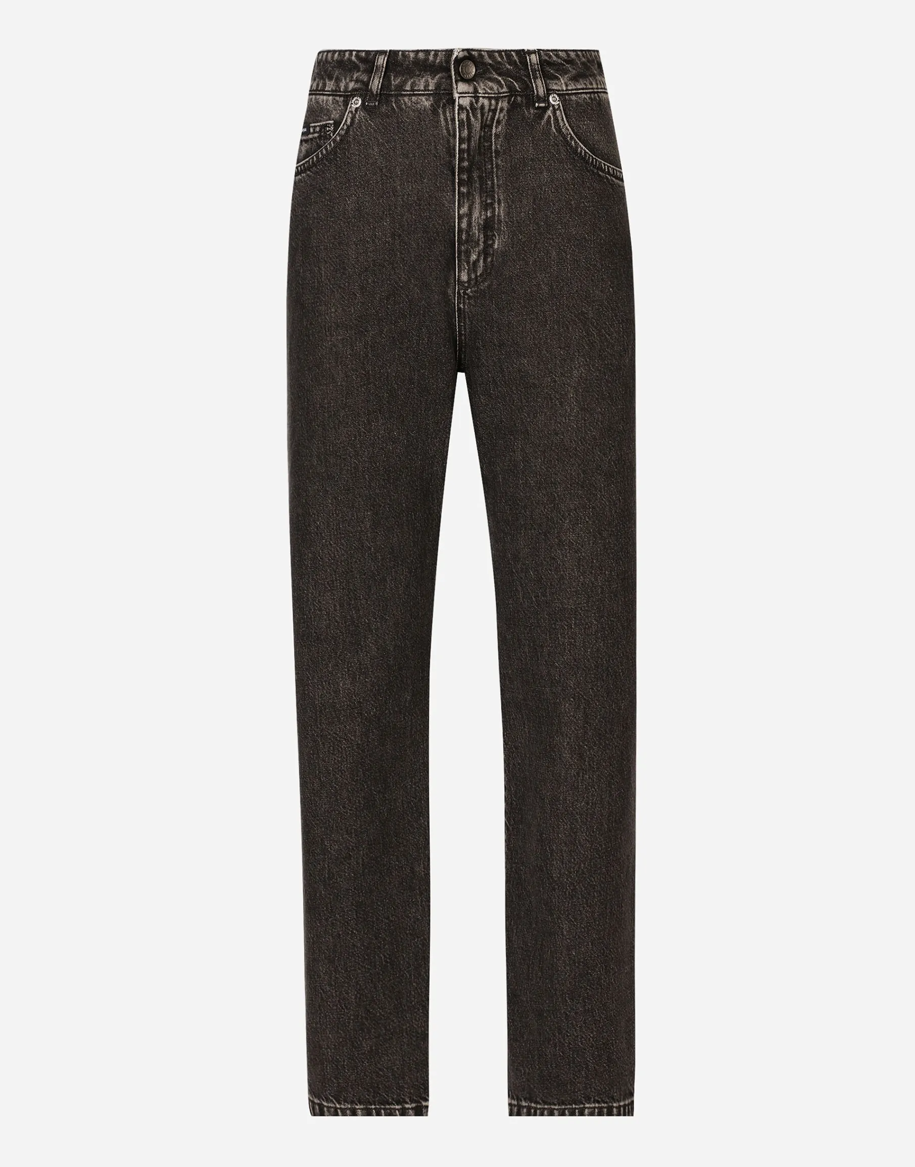 Cotton denim boyfriend jeans