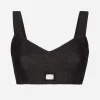 Cotton denim corset bralette top