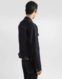 Cotton denim jacket with patch