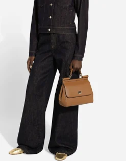 Cotton denim palazzo jeans