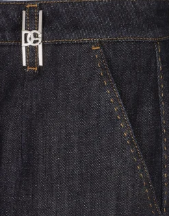 Cotton denim palazzo jeans