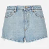 Cotton denim shorts
