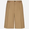 Cotton drill Bermuda shorts