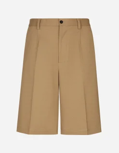 Cotton drill Bermuda shorts