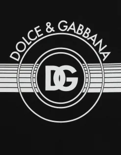 Cotton interlock T-shirt with DG logo print
