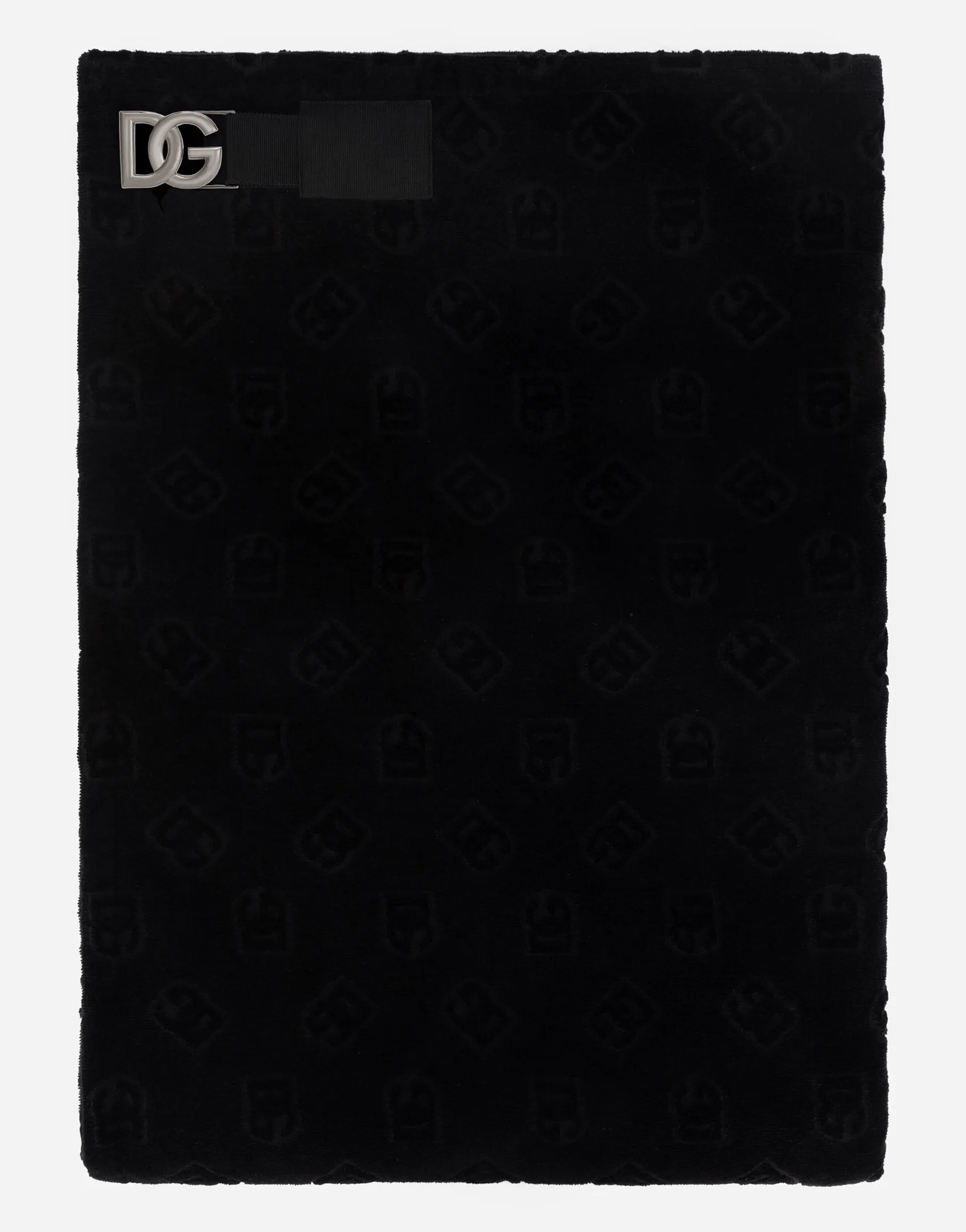 Cotton jacquard beach towel with DG Monogram