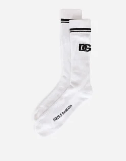 Cotton jacquard socks with DG logo