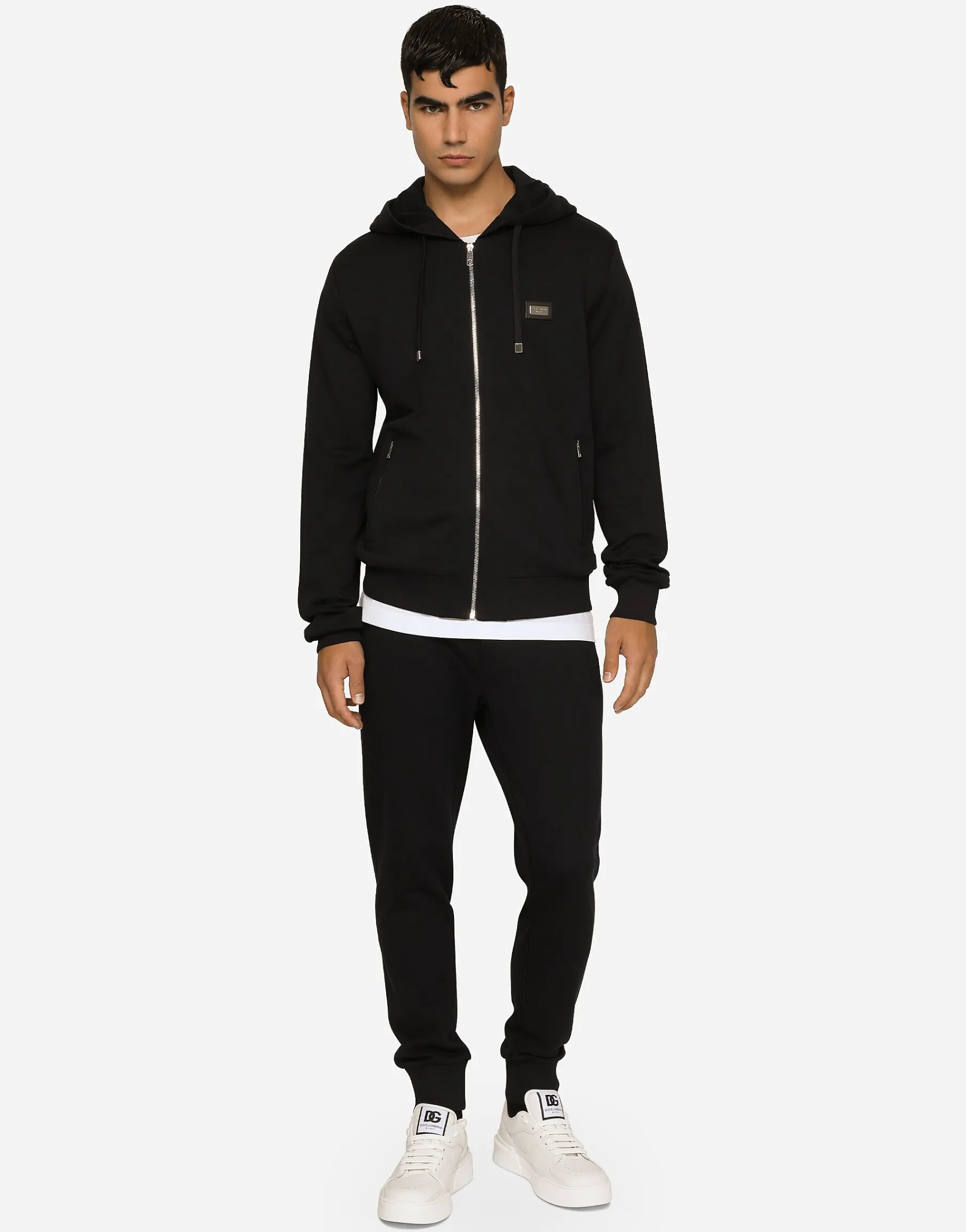 Cotton jersey hoodie