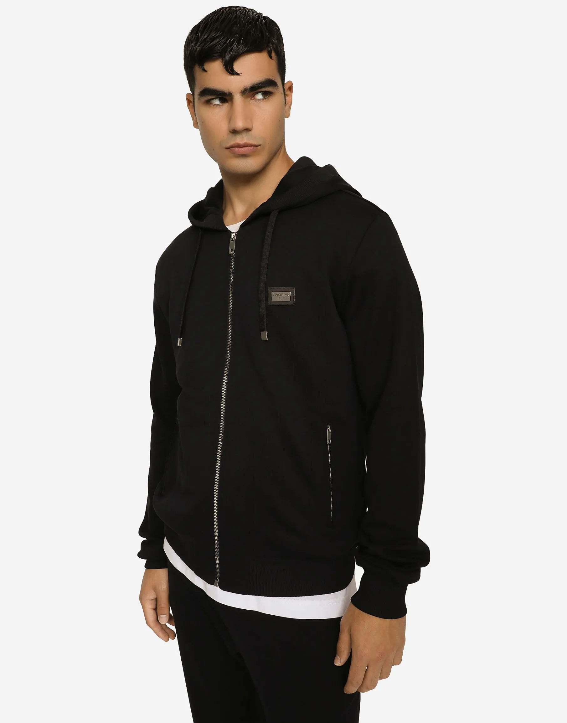 Cotton jersey hoodie