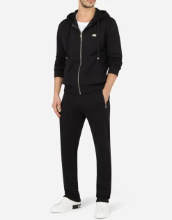 Cotton jersey hoodie