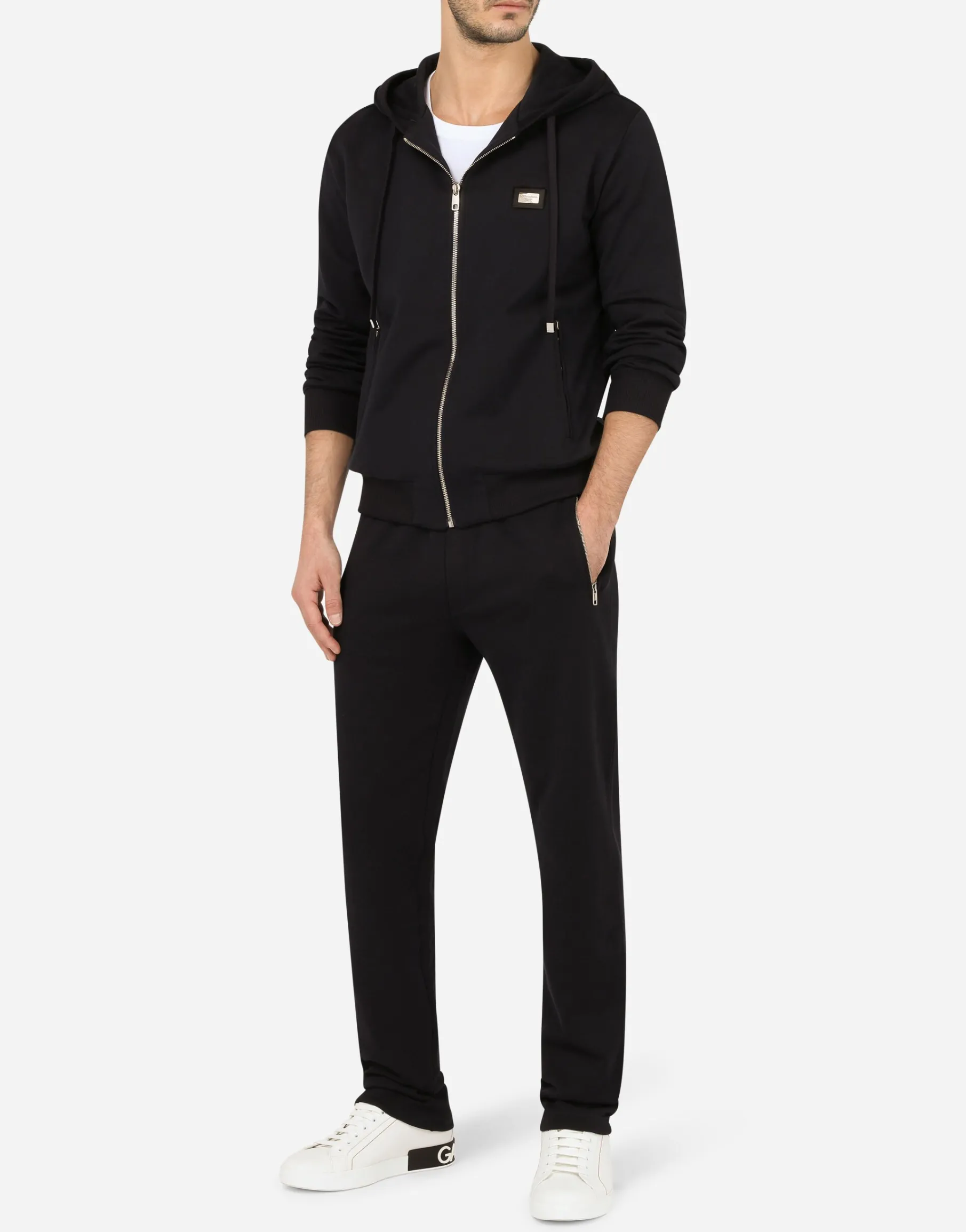 Cotton jersey hoodie