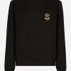 Cotton jersey sweatshirt with embroidery