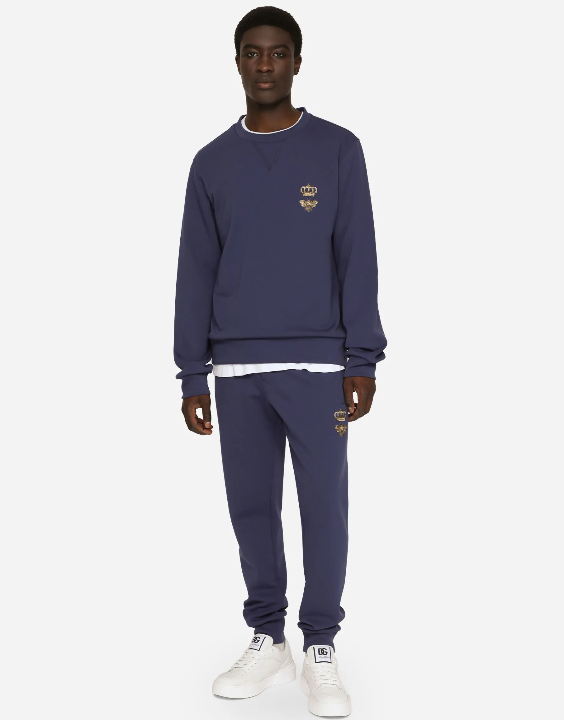 Cotton jersey sweatshirt with embroidery