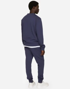 Cotton jersey sweatshirt with embroidery