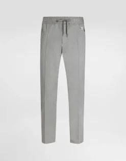 Cotton jogging pants with tag