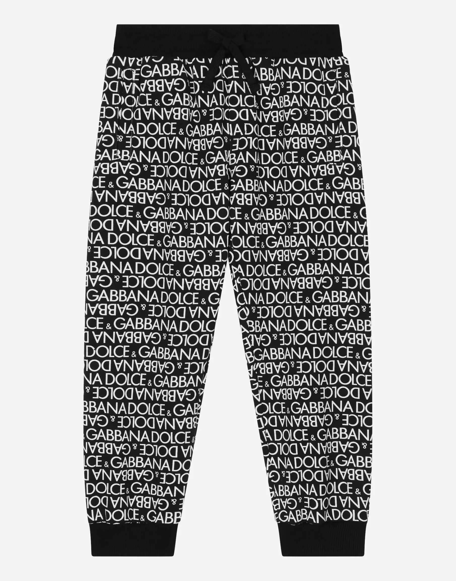 Cotton jogging pants with the all-over logo print