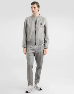 Cotton jogging pants with tag