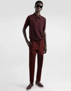 Cotton jogging pants with tag