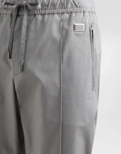 Cotton jogging pants with tag