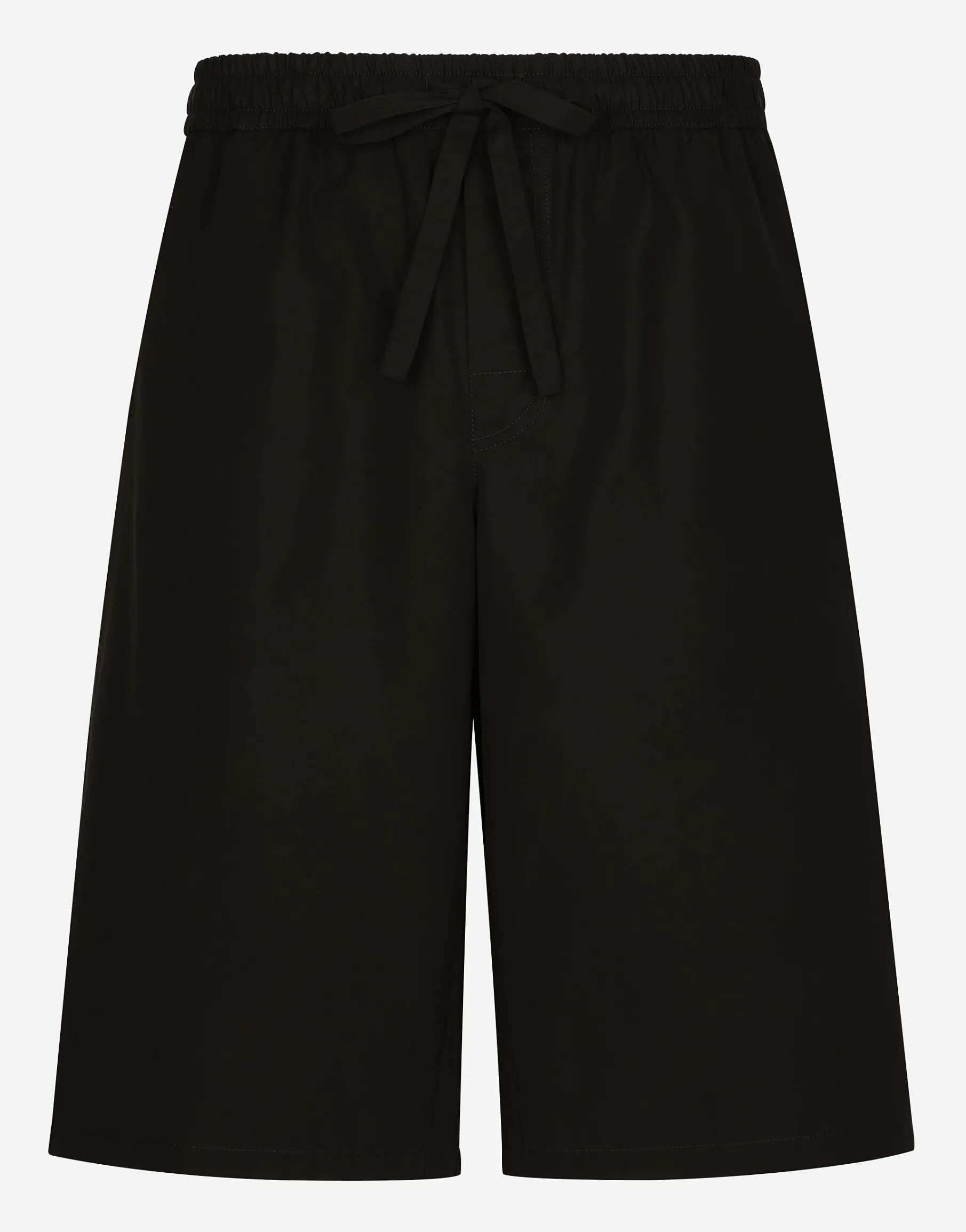 Cotton jogging shorts with logo tag