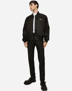 Cotton Martini-fit shirt with embroidery