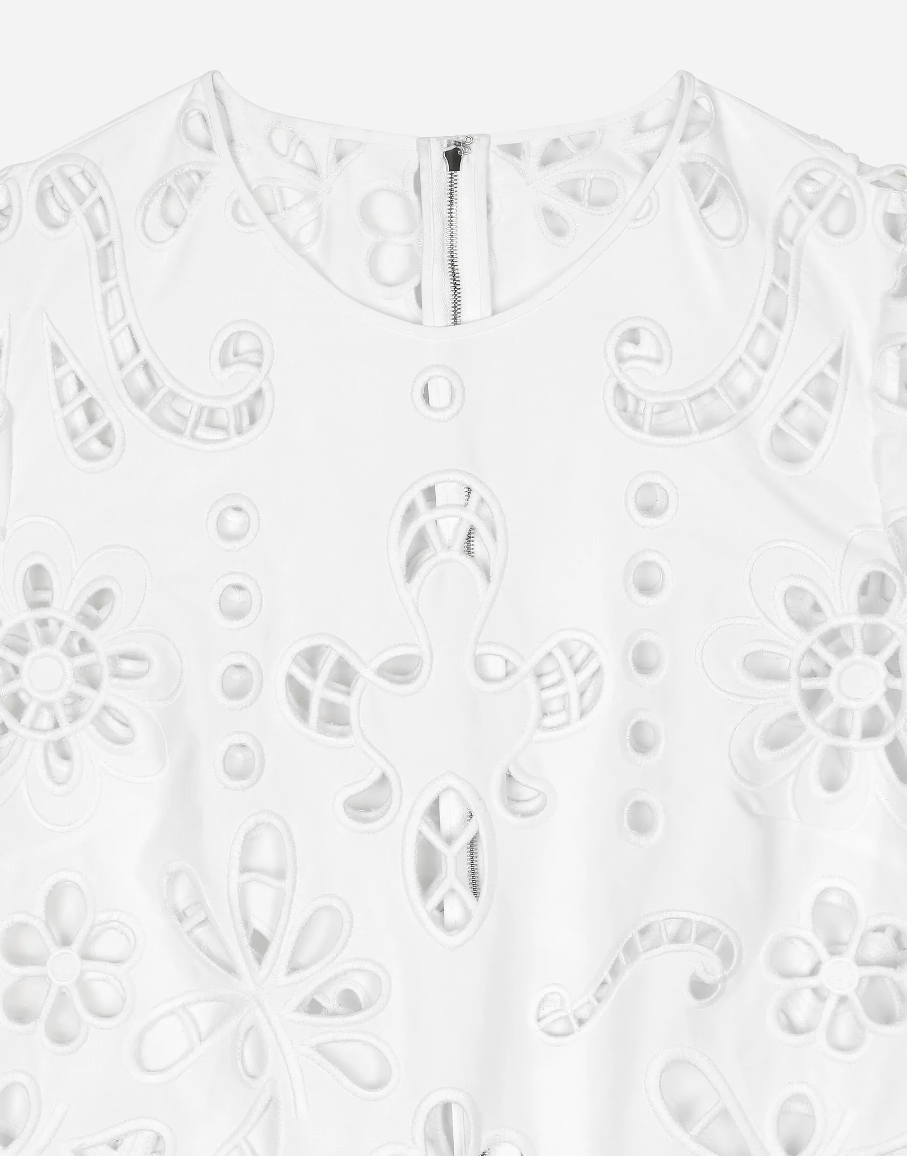 Cotton midi dress with cut-out detailing