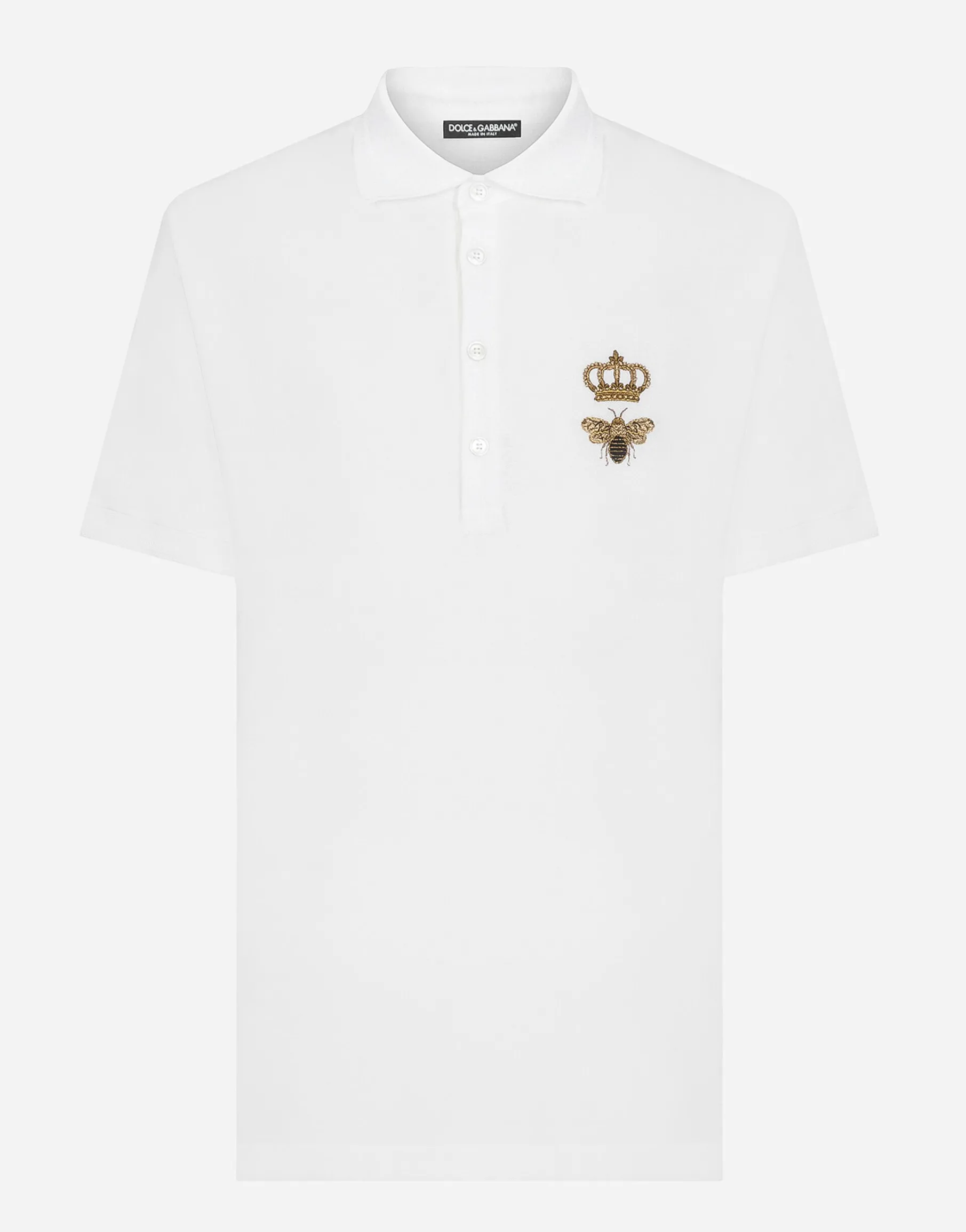 Cotton piqué polo-shirt with embroidery