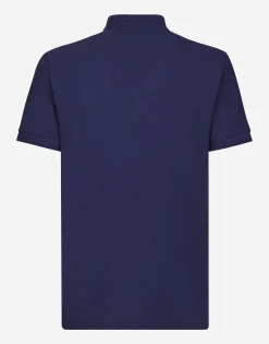 Cotton piqué polo-shirt with embroidery