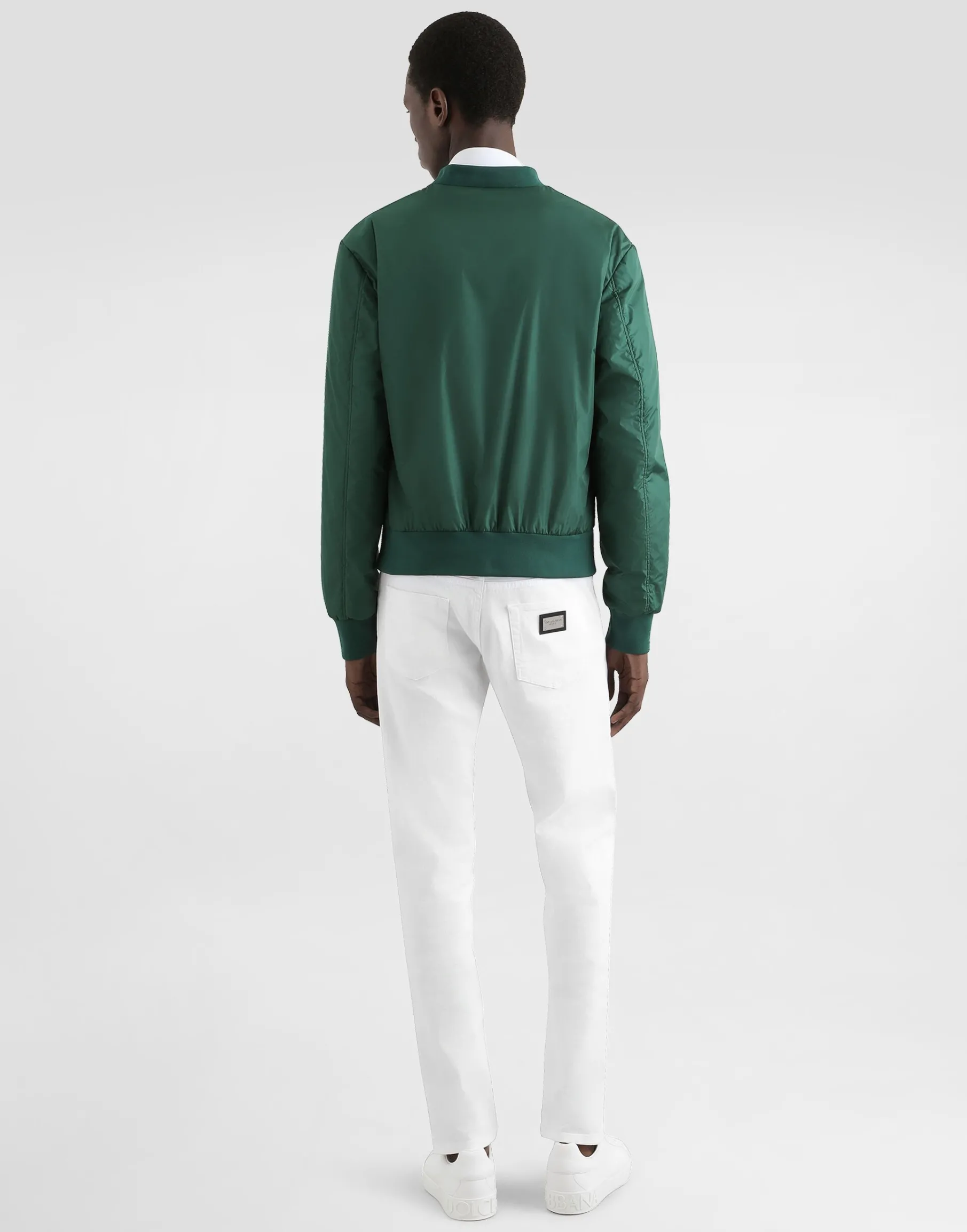 Cotton piqué polo-shirt with branded tag